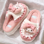 Pantoufles douces Hello Kitty et Melody
