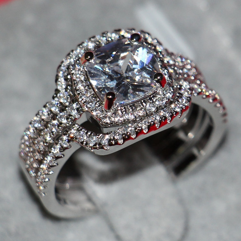 3-Layer Zircon Stone Ring Set