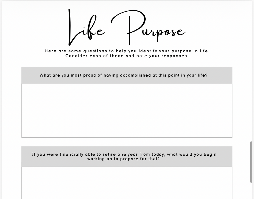 Find Your Passion Digital Workbook📲