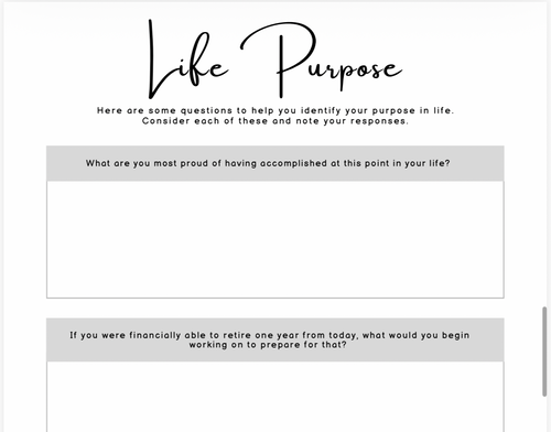 Find Your Passion Digital Workbook📲