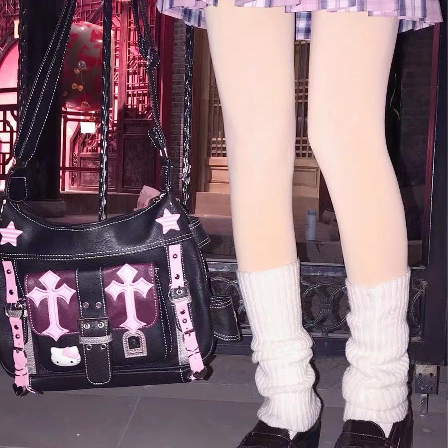 Y2K Cool Girl Handbag with Kitty Cat Design